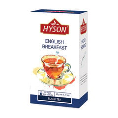 Hyson English Breakfast tee, puhas Ceylon must tee ilma lisanditeta, 40g (2g x 20) hind ja info | Tee | kaup24.ee