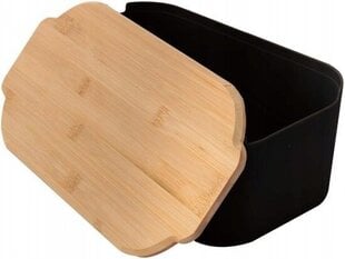Bambusest kaanega leivakast, must hind ja info | Köögitarbed | kaup24.ee