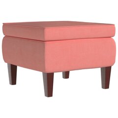 vidaXL pink puidust jalgadega, roosa, samet hind ja info | Söögilaua toolid, köögitoolid | kaup24.ee