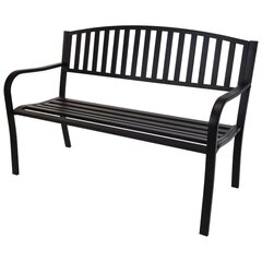 ProGarden aiapink metall 127x50x85 cm, must цена и информация | Скамейки | kaup24.ee