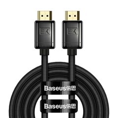 Baseus High Definition Series HDMI 2.1 cable, 8K 60Hz, 3D, HDR, 48Gbps, 1m (black) цена и информация | Кабели и провода | kaup24.ee