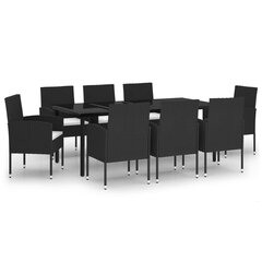 Набор столовой мебели для сада, чёрный цена и информация | Комплекты уличной мебели | kaup24.ee