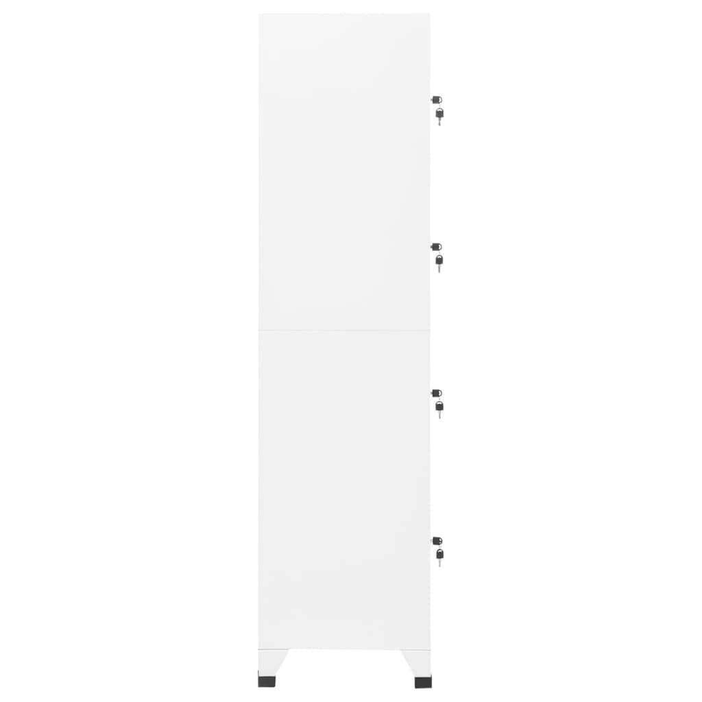 Lukustatav hoiukapp, valge, 38 x 45 x 180 cm, teras, vidaXL hind ja info | Elutoa väikesed kapid | kaup24.ee