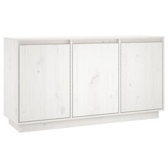 vidaXL puhvetkapp, valge, 111 x 34 x 65 cm, täismännipuit hind ja info | Elutoa väikesed kapid | kaup24.ee