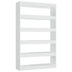 vidaXL raamaturiiul/ruumijagaja, valge, 100x30x166 cm hind ja info | Riiulid | kaup24.ee