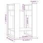 vidaXL raamaturiiul/ruumijagaja, hall, 41x35x57 cm, täismännipuit hind ja info | Riiulid | kaup24.ee