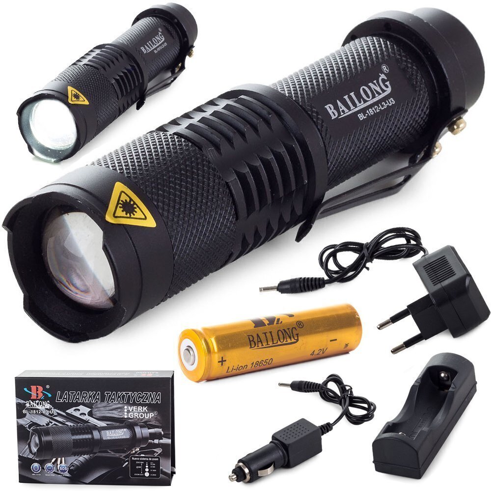 Taskulamp Bailong LED CREE XM-L3-U3 hind ja info | Taskulambid, prožektorid | kaup24.ee