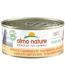 Konserv kassidele Almo Nature HFC Natural, tuunikala krevettidega, 150g hind ja info | Konservid kassidele | kaup24.ee