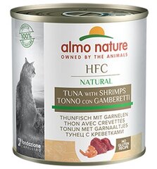 Konserv kassidele Almo Nature HFC Natural, tuunikala ja krevettidega, 280g hind ja info | Konservid kassidele | kaup24.ee