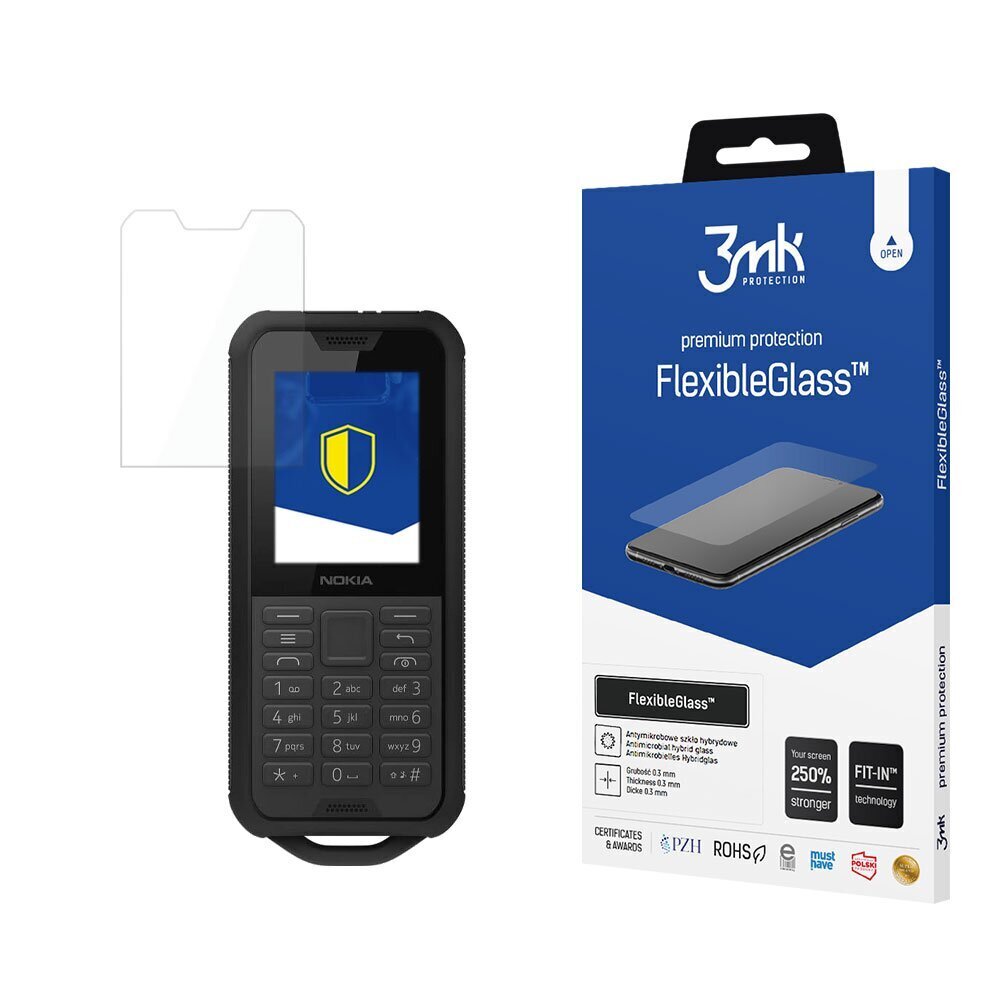 Nokia 800 Tough - 3mk FlexibleGlass™ screen protector hind ja info | Ekraani kaitsekiled | kaup24.ee