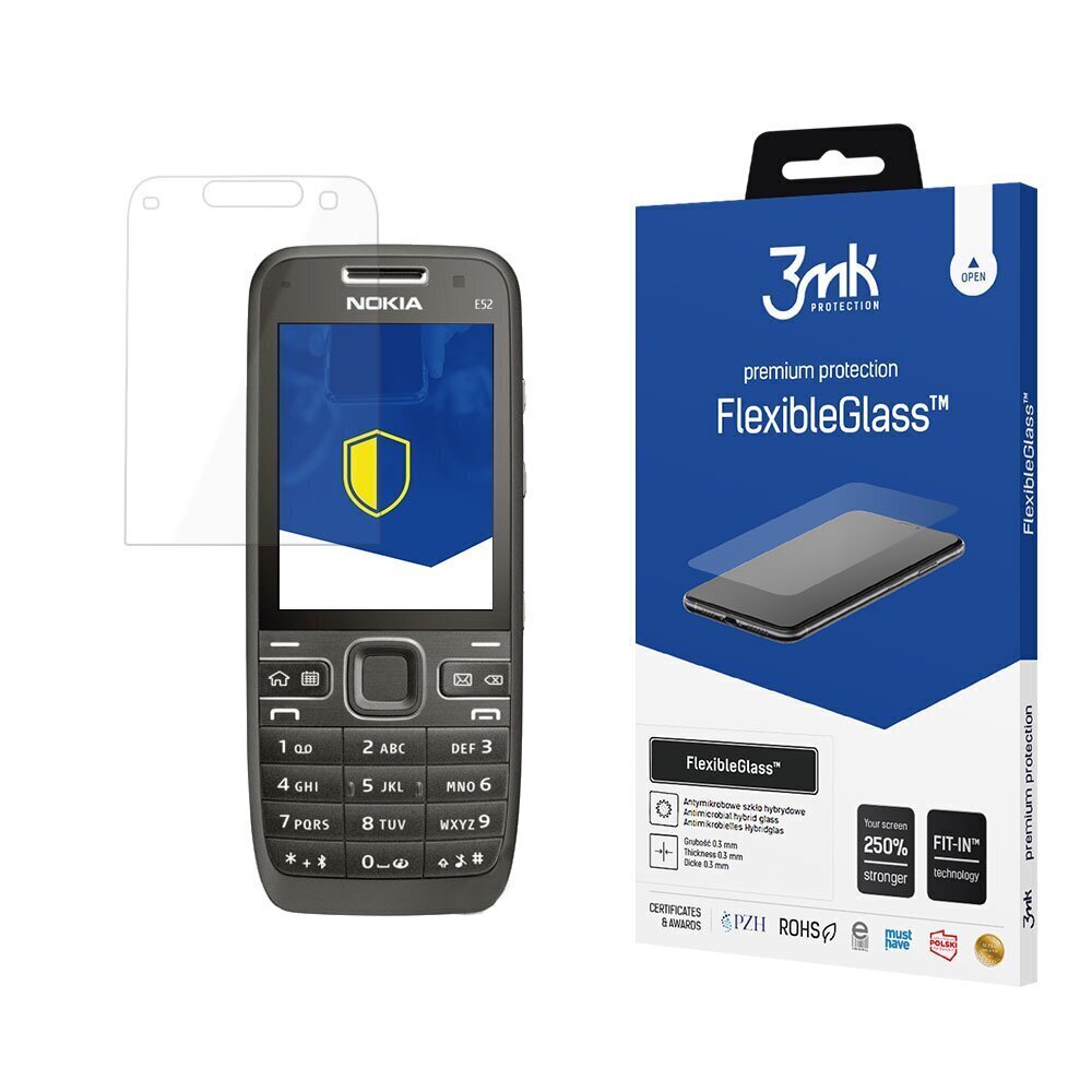 Nokia E52 - 3mk FlexibleGlass™ screen protector цена и информация | Ekraani kaitsekiled | kaup24.ee
