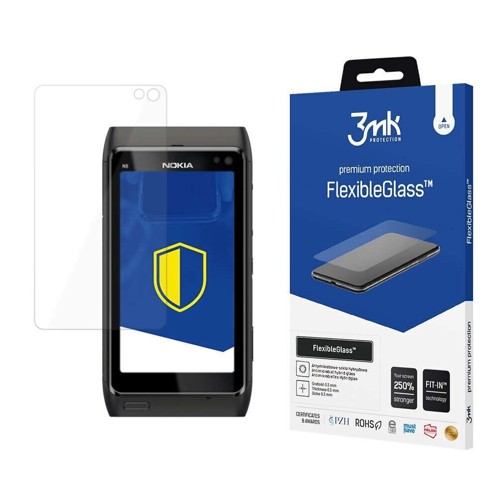 Nokia N8 - 3mk FlexibleGlass™ screen protector цена | kaup24.ee