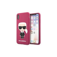 Karl Lagerfeld case for iPhone X / XS KLHCPXSLFKFU hard case fushia Silicone Iconic hind ja info | Telefoni kaaned, ümbrised | kaup24.ee