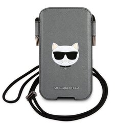 Чехол Karl Lagerfeld Choupette Head Saffiano PU Pouch L цена и информация | Чехлы для телефонов | kaup24.ee