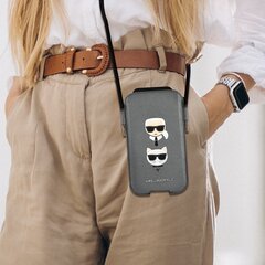 Karl Lagerfeld Choupette Head Saffiano PU Pouch L Black цена и информация | Чехлы для телефонов | kaup24.ee