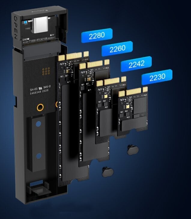 Korpus SSD NVME / Sata PCIe M.2 Usb-C M2 Gen2 цена и информация | Mälupulgad | kaup24.ee