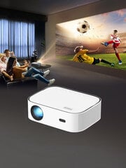 Projektor Led 4K Full HD 8800 lm 6000: 1 220 '' WiFi Bluetooth Zenwire Yg550 hind ja info | Projektorid | kaup24.ee