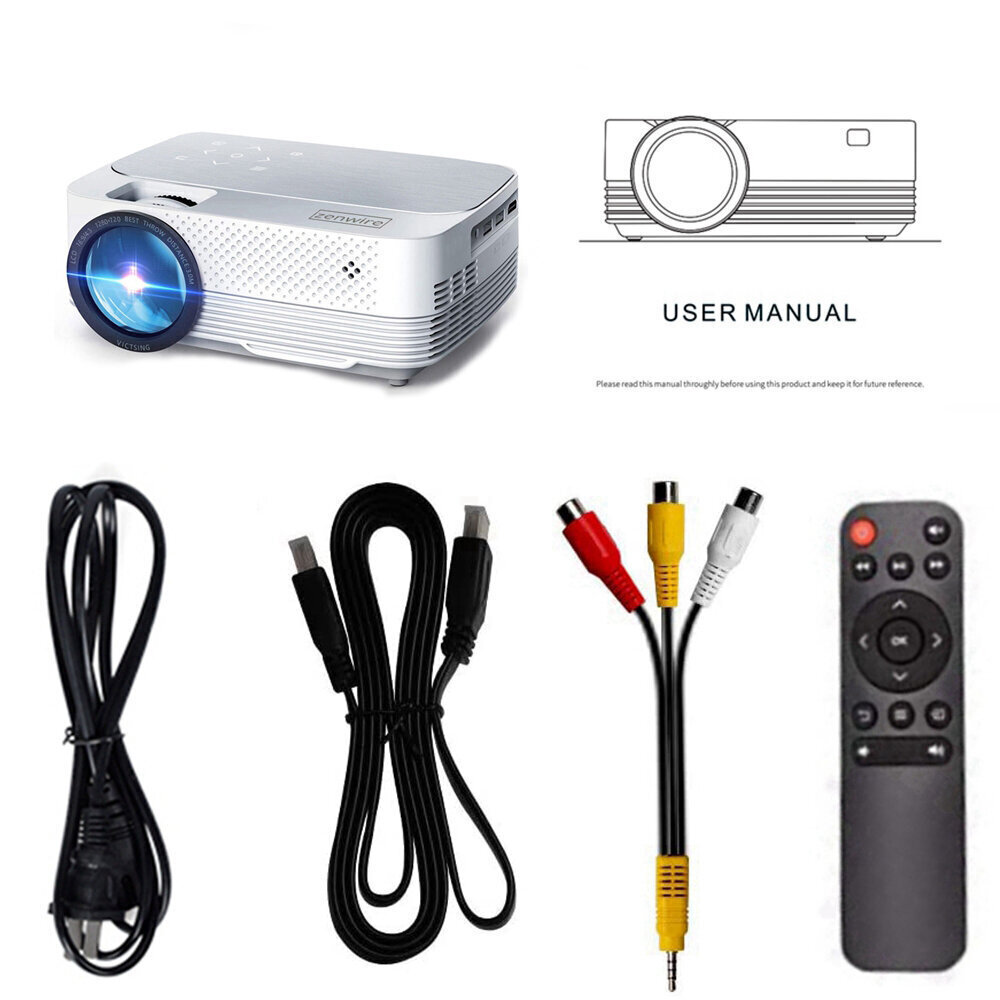 Projektor Miniprojektor Full HD Led 720p 4000lm 2000: 1170 tolli Zenwire Q6  hind | kaup24.ee