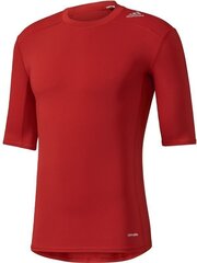 Мужская спортивная футболка Adidas Techfit Base Short Sleeve M AJ4968, красная цена и информация | Мужская спортивная одежда | kaup24.ee