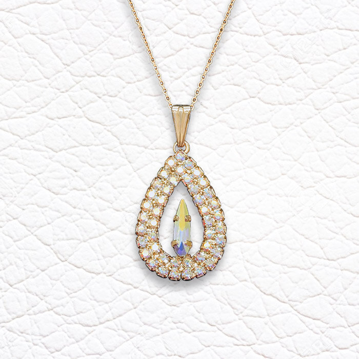 Naiste kaelakee DiamondSky "Atlantis (Aurore Boreale)" Swarovski kristallidega DS01K433 цена и информация | Kaelakeed | kaup24.ee