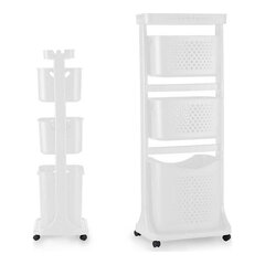 Clothes Trolley Valge polüpropüleen (33 x 112 x 42,5 cm) цена и информация | Ящики для вещей | kaup24.ee