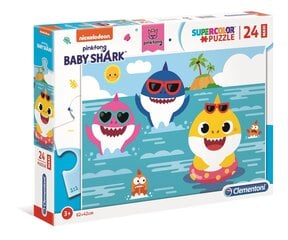 Clementoni pusle Baby Shark Maxi, 24 tk цена и информация | Пазлы | kaup24.ee