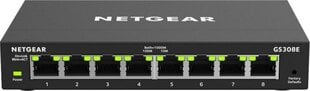 NETGEAR GS308E-100PES цена и информация | Коммутаторы (Switch) | kaup24.ee