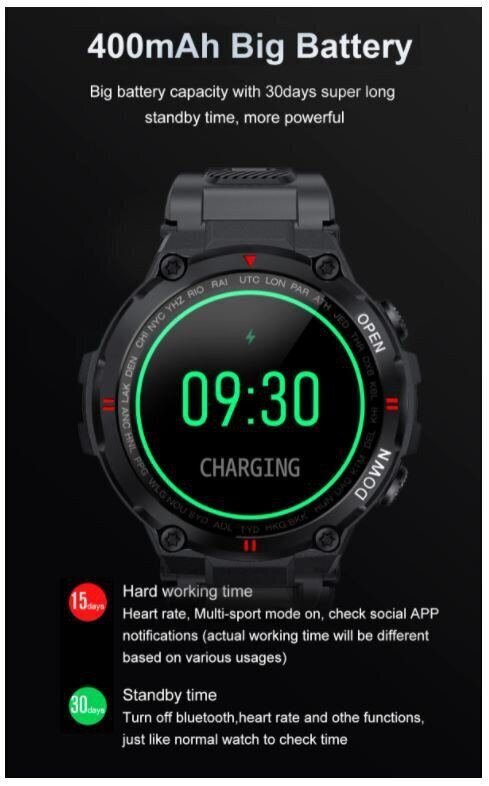 Senbono Max6 Black цена и информация | Nutikellad (smartwatch) | kaup24.ee