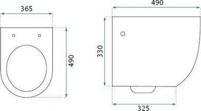 Seinale kinnitatav WC-pott Rea Raul Rimless hind ja info | WС-potid | kaup24.ee