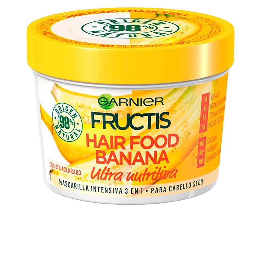 Toitev juuksemask Garnier Ultra Hair Food Banana Fructis, 390 ml цена и информация | Maskid, õlid, seerumid | kaup24.ee
