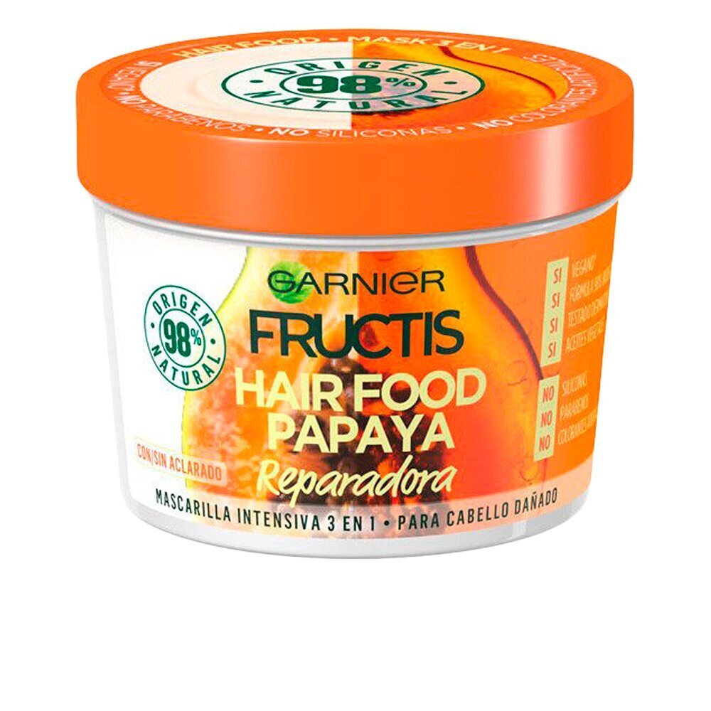 Taastav juuksemask Hair Food Papaya Fructis, 390 ml цена и информация | Maskid, õlid, seerumid | kaup24.ee