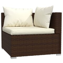 Комплект мебели с подушками, 10 частей, коричневый цена и информация | Комплекты уличной мебели | kaup24.ee
