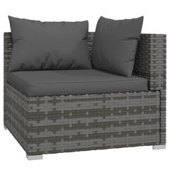Садовый комплект с подушками из 9 частей, серый цена и информация | Комплекты уличной мебели | kaup24.ee