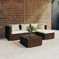 Набор садовой мебели VidaXL, коричневый цена и информация | Комплекты уличной мебели | kaup24.ee