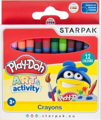 Play-Doh rasvakriidid, 12 tk hind ja info | Kunstitarbed, voolimise tarvikud | kaup24.ee