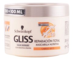 Питательная маска для волос Gliss Total Repair Schwarzkopf, 300 мл. цена и информация | Маски, масла, сыворотки | kaup24.ee