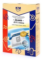 Tolmukott K&M Z17.1, 4 tk + mikrofilter hind ja info | Tolmuimejate lisatarvikud | kaup24.ee