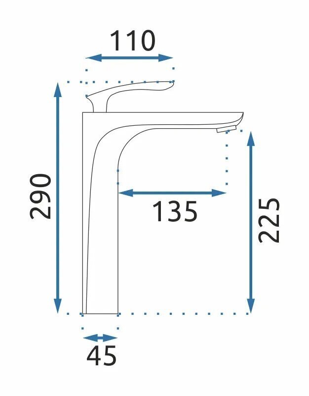 Valamusegisti REA Orbit High, Chrome hind ja info | Vannitoa segistid | kaup24.ee