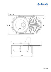 Köögivalamu Deante Twist ZEU_011B, Satin цена и информация | Раковины на кухню | kaup24.ee