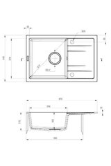 Deante granitinė virtuvinė plautuvė Deante Corio, ZRC_2113, Graphite цена и информация | Раковины на кухню | kaup24.ee