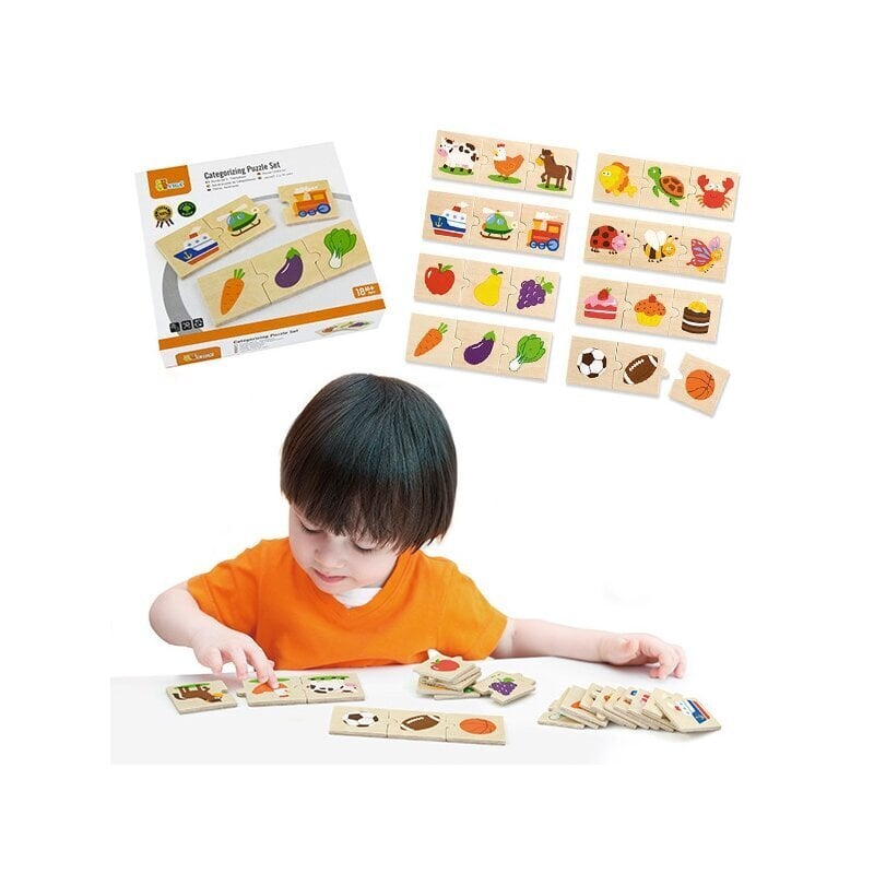 Puidust pusle "Categorizing set", Viga hind ja info | Imikute mänguasjad | kaup24.ee