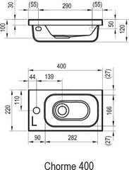 Valamu Ravak Chrome L hind ja info | Ravak Vannitoasisustus | kaup24.ee