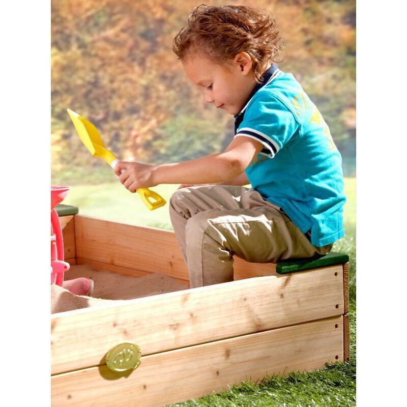 Liivakast puidust istmetega Axi hind ja info | Liivakastid, liiv ja mänguasjad | kaup24.ee