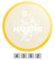 Диск для гольфа DISCMANIA Midrange Driver MAESTRO Active Premium Yellow 4/3/0/2 цена и информация | Discgolf | kaup24.ee