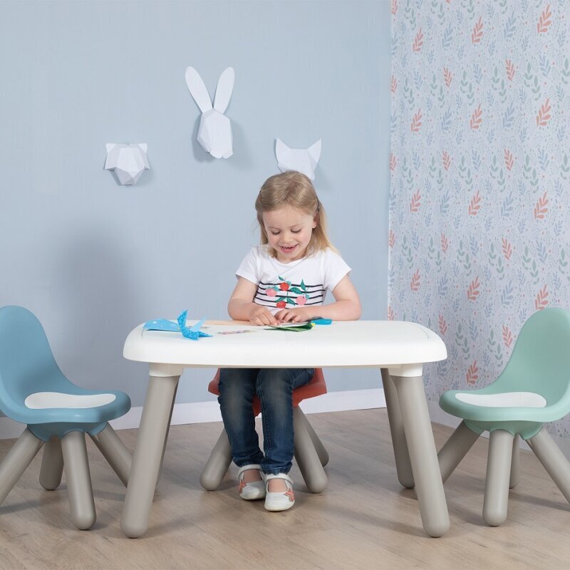 Lastelaud valge ja beež 76 x 52 cm цена и информация | Laste lauad ja toolid | kaup24.ee