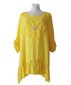 Naiste linane pluus, kollane цена и информация | Naiste pluusid, särgid | kaup24.ee