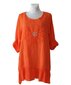 Naiste linane pluus, oranž hind ja info | Naiste pluusid, särgid | kaup24.ee