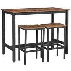 Baarilaud koos toolidega Songmics, pruun/must цена и информация | Комплекты мебели для столовой | kaup24.ee