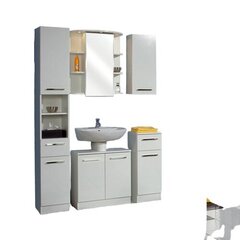 Комплект мебели для ванной комнаты с LED-светильником 335 белый цена и информация | Комплекты в ванную | kaup24.ee