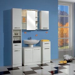 Led valgustusega vannitoamööbli komplekt 335 valge hind ja info | Vannitoa komplektid | kaup24.ee